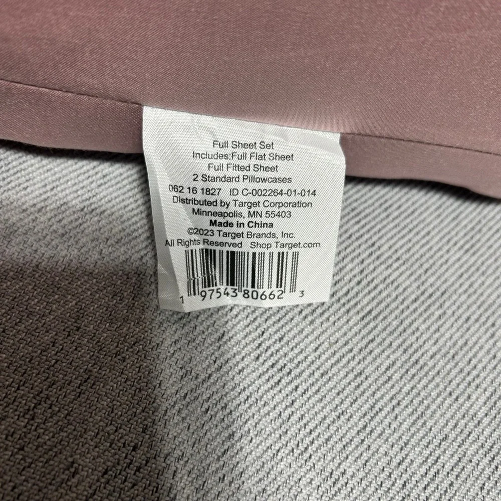 Full 320 Thread Count Cool TENCEL Lyocell Sheet Set Rose Ash Threshold 4 Piece